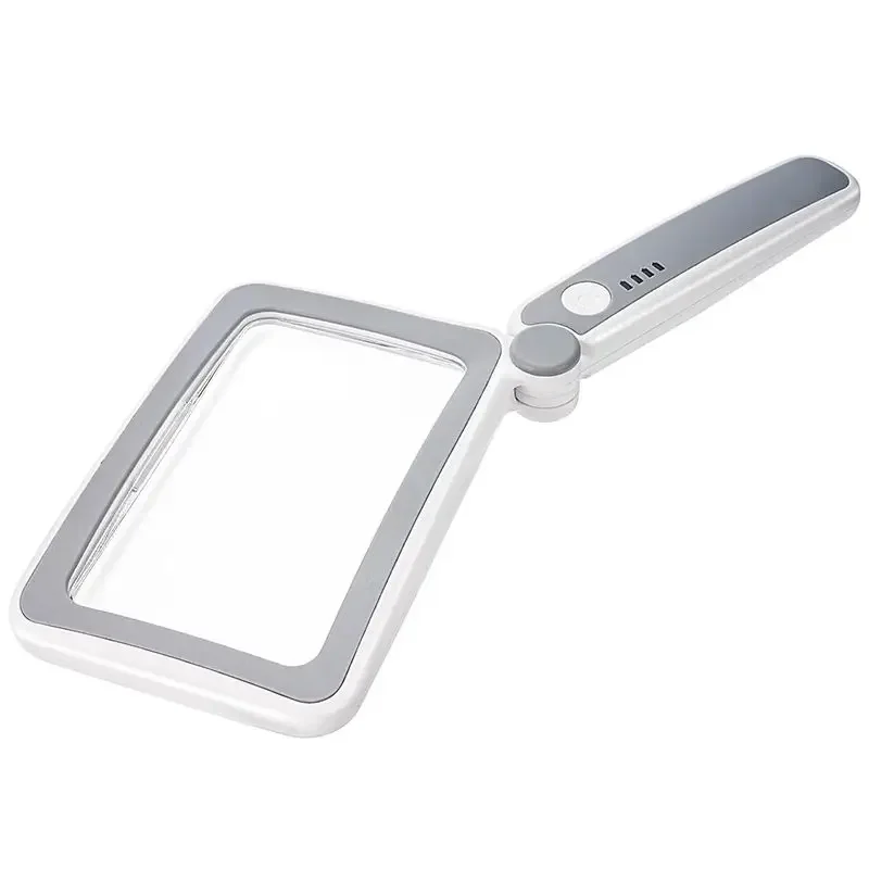 Astro læseglas foldbar grå 108x63mm 4x m/LED