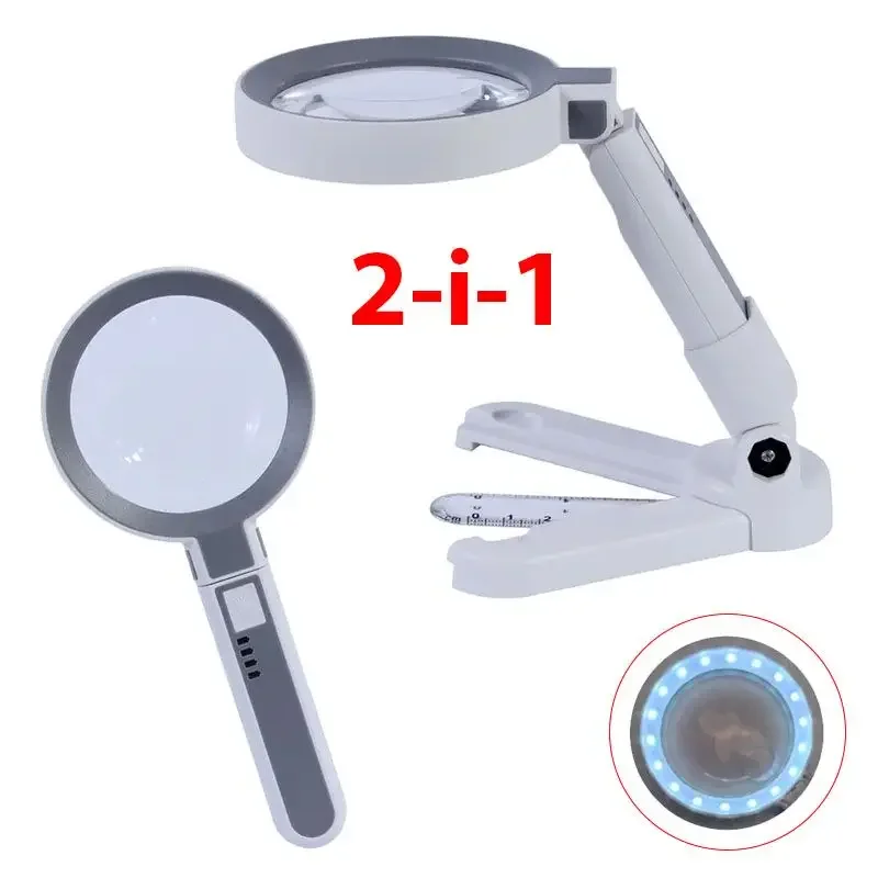 Astro 2-i-1 bordlup Ø75mm 4x/10,5x m/LED