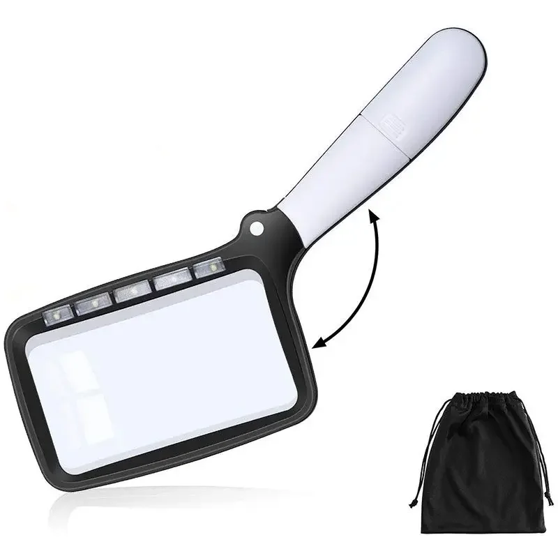 Læseglas 3x rekt. 108x63mm m/LED