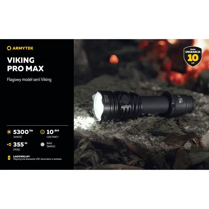 Armytek Viking Pro Max Magnet USB 5300LM (Hvid) – billede 3