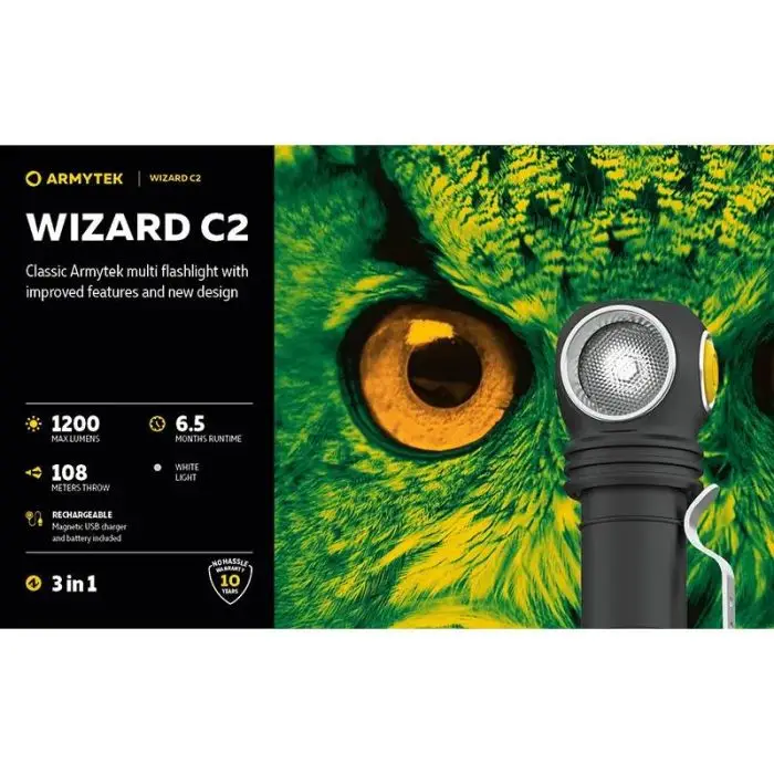 Armytek Wizard C2 1200LM (Hvid) – billede 2