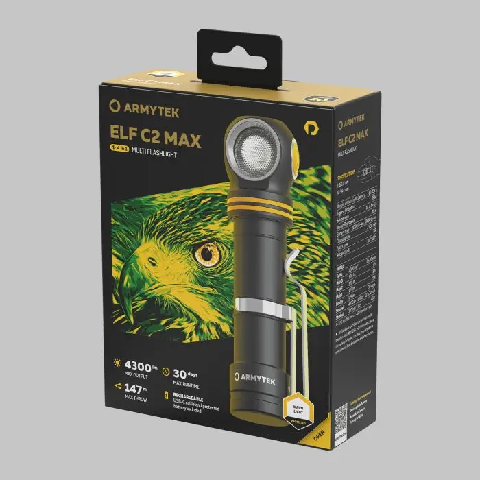 Armytek Elf C2 Max USB-C 4300LM (Varm) – billede 4