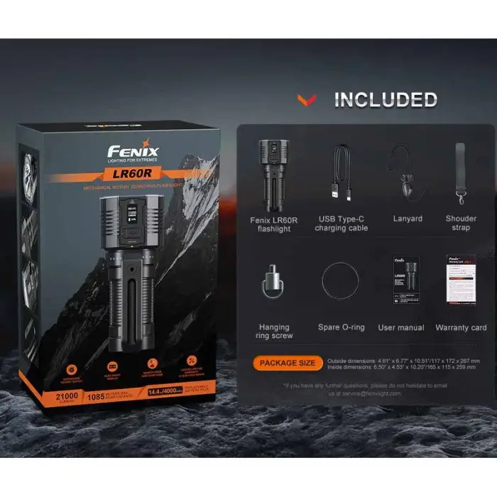 Fenix LR60R Professionel Søgelygte 21000LM (hvid) – billede 5