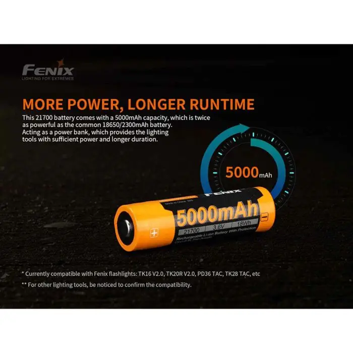 Fenix ARB-L21-5000U v2.0 batteri med micro-USB stik (5000mAh) – billede 3