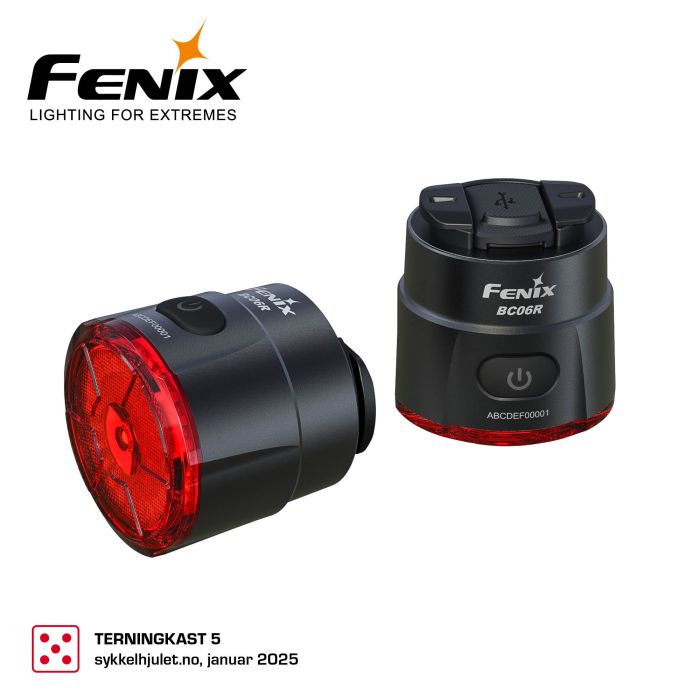 Fenix BC06R cykelbaglygte med automatisk bremselys