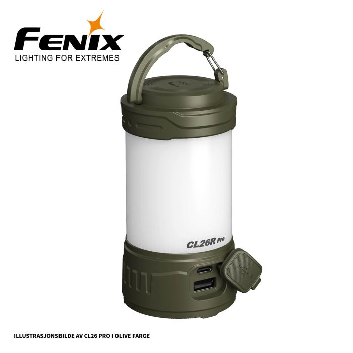 Fenix CL26R Pro campinglygte med powerbank – Grey Camo