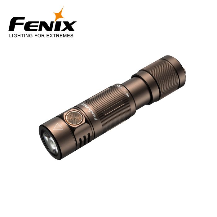 Fenix E05R Desert Brown minilygte – 400 lumen