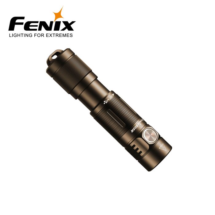 Fenix E05R Desert Brown minilygte – 400 lumen
