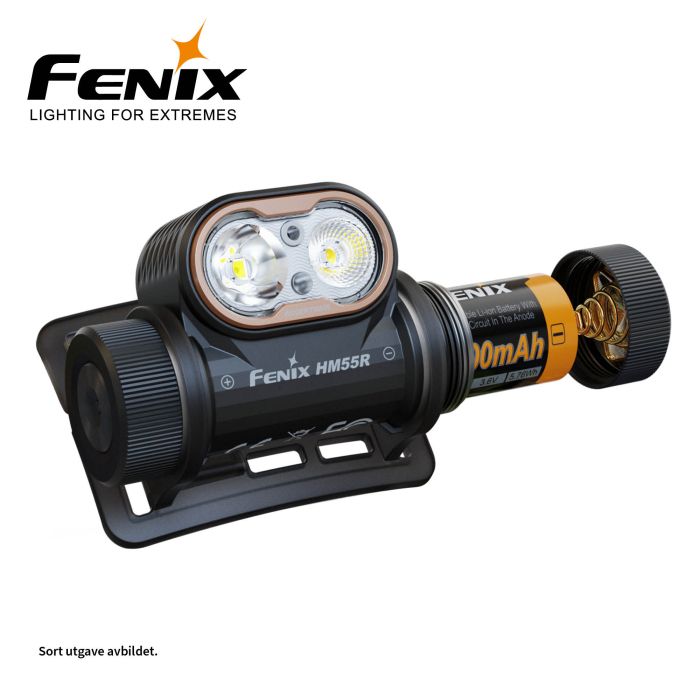 Fenix HM55R – mørkelilla pandelygte – 1200 lumen