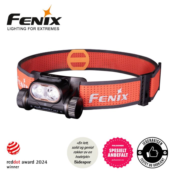 Fenix HM65R-T V2 – sort pandelygte – 1600 lumen