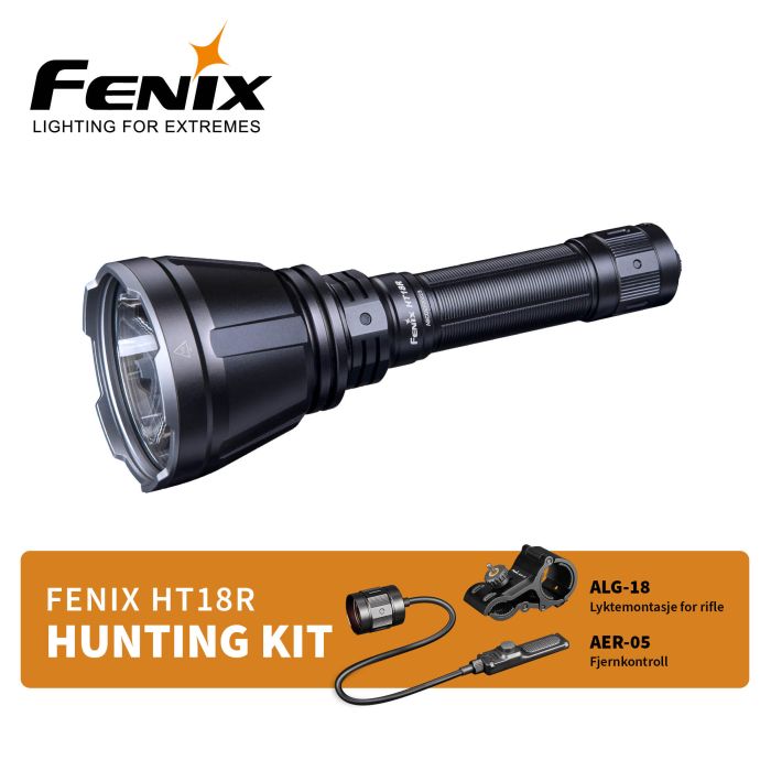 Fenix HT18R Hunting Kit med ALG18 og AER05 – 2800 lumen